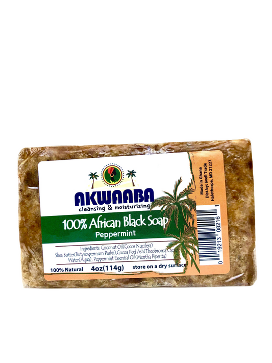 Akwaaba African Black Soap Peppermint